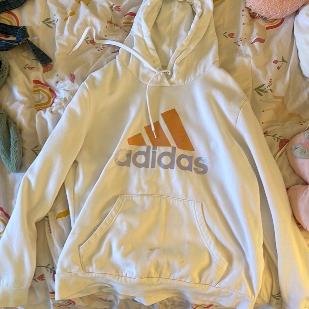 Oversize Adidas huddie, size XL, color white